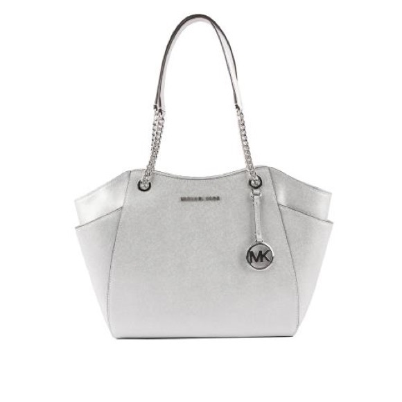 Michael Kors Handbags - Michael Kors Jet Set Travel Silver Tote